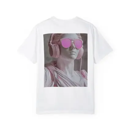Greek Marble Statue Pink Headphones Sunglasses