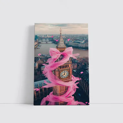 Big Ben Pink Bow London Aerial View