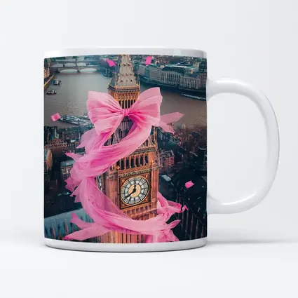 Big Ben Pink Bow London Aerial View