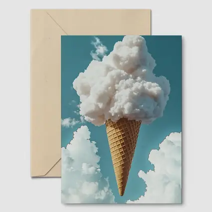 Cloud Ice Cream Cone Blue Sky