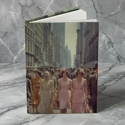 Retro Women Walking New York City Street