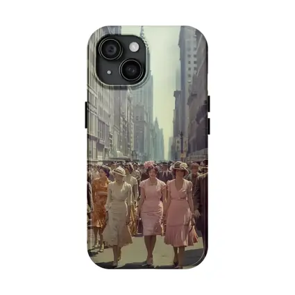Retro Women Walking New York City Street