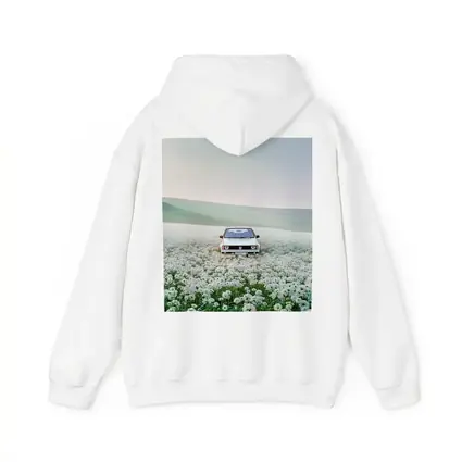Volkswagen Golf White Flower Field Landscape