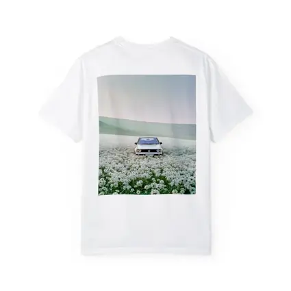 Volkswagen Golf White Flower Field Landscape
