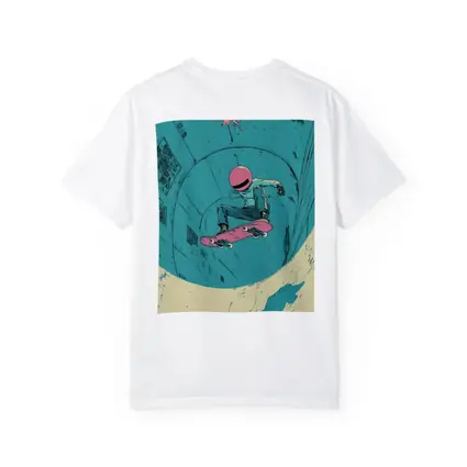 Skateboarder Doing Trick In Teal Bowl