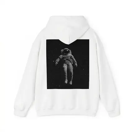 Astronaut Floating In Dark Starry Space