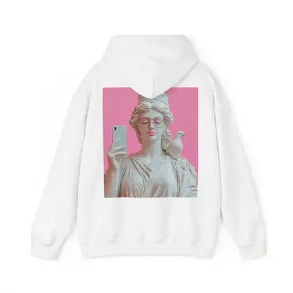 Greek Goddess Selfie Pink Pop Art