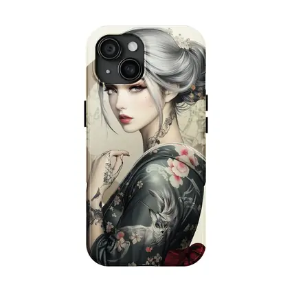 Japanese Geisha Woman With Fox Tattoo Art