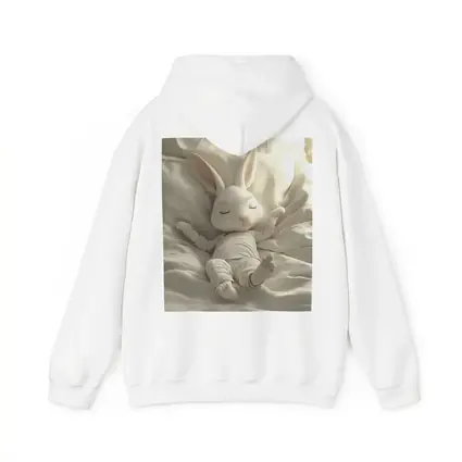 Sleeping Baby Bunny Cozy White Bedding