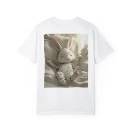 Sleeping Baby Bunny Cozy White Bedding