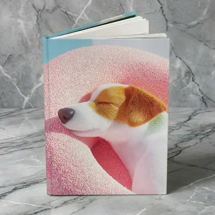 Jack Russell Terrier Sleeping On Pink Clouds
