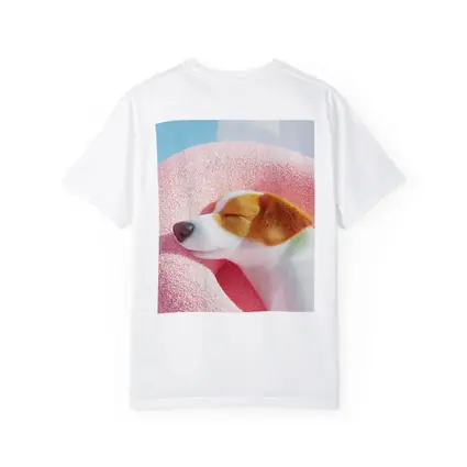 Jack Russell Terrier Sleeping On Pink Clouds