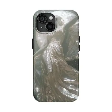 Silver Moon Goddess Dancing Starry Night Sky