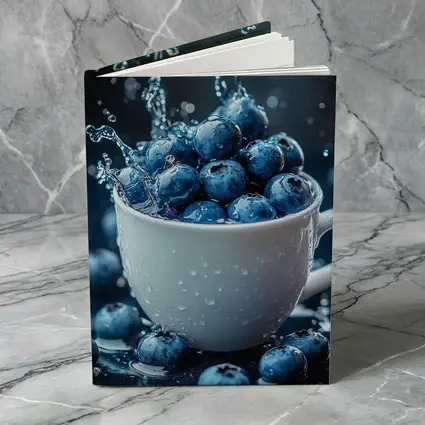 Fresh Blueberries Water Splash White Cup