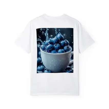 Fresh Blueberries Water Splash White Cup