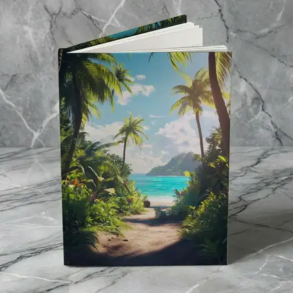 Tropical Beach Path Through Palm Trees