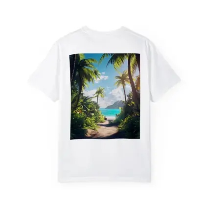 Tropical Beach Path Through Palm Trees
