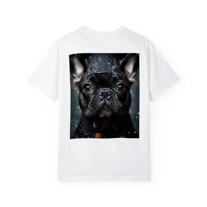 Black French Bulldog Chef Hat Dark Background