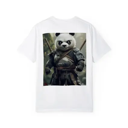 Warrior Panda Samurai In Forest Setting