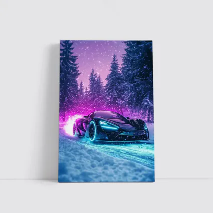 McLaren Senna Neon Glow Snowy Forest