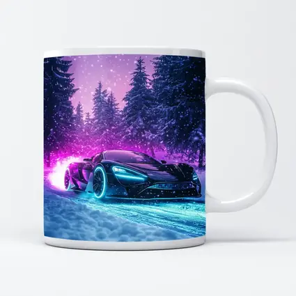 McLaren Senna Neon Glow Snowy Forest