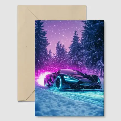 McLaren Senna Neon Glow Snowy Forest