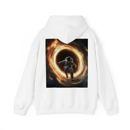 Astronaut Falling Into Glowing Black Hole