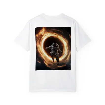 Astronaut Falling Into Glowing Black Hole