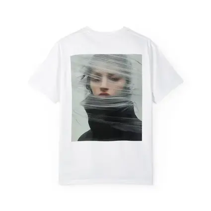 Woman Wrapped in Plastic Minimalist Portrait
