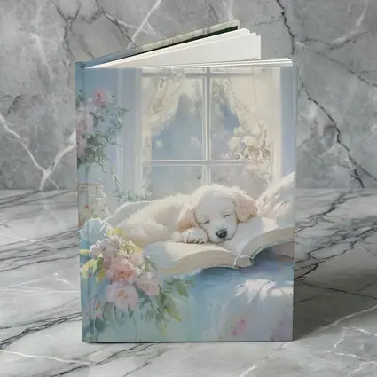 Golden Retriever Puppy Sleeping Soft Floral