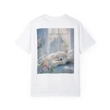 Golden Retriever Puppy Sleeping Soft Floral