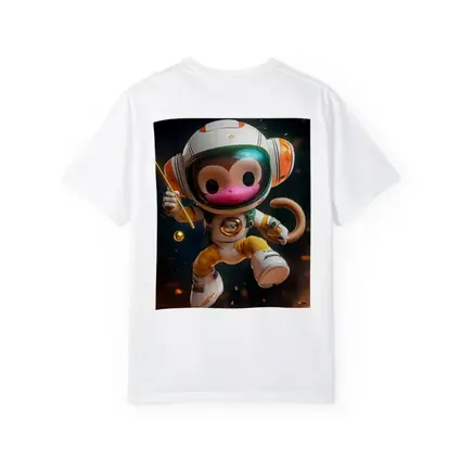 Cute Monkey Astronaut Floating In Space