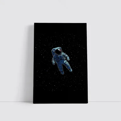 Astronaut Floating Alone In Deep Space
