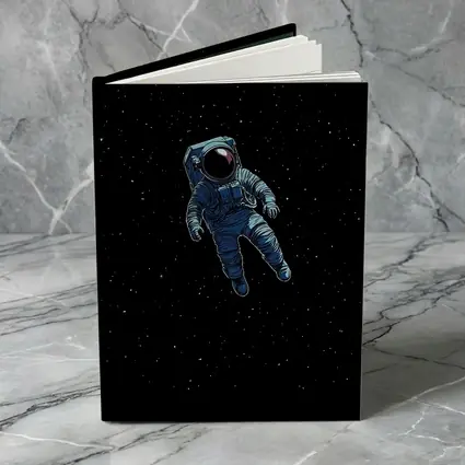 Astronaut Floating Alone In Deep Space