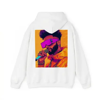 Hip Hop Singer Orange Jacket Illustration Art