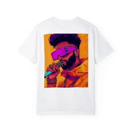 Hip Hop Singer Orange Jacket Illustration Art