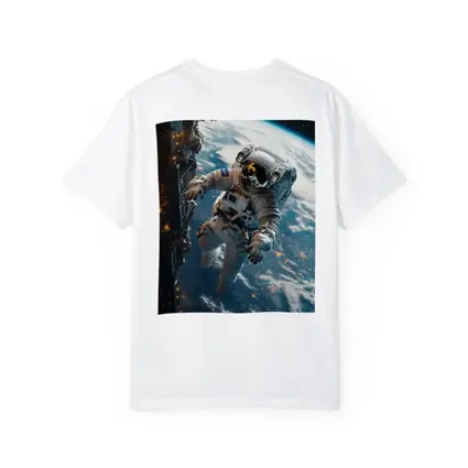 Astronaut Spacewalk Above Earth Space Station