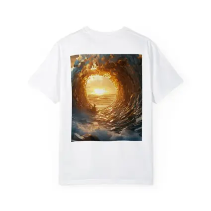 Money Wave Tunnel Golden Sunset Ocean