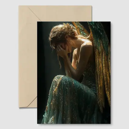 Weeping Angel Dark Dramatic Fantasy Art