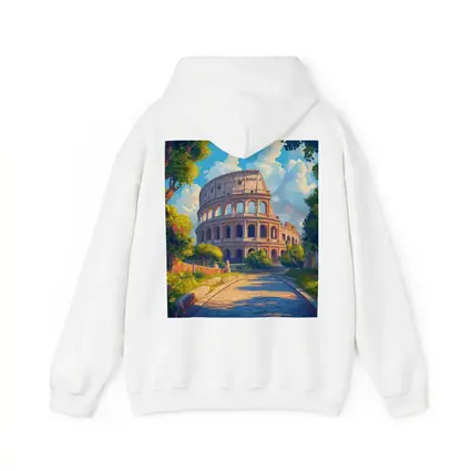 Colosseum Rome Sunny Day Anime Art