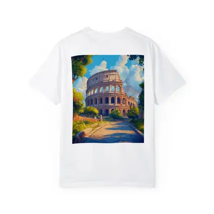 Colosseum Rome Sunny Day Anime Art