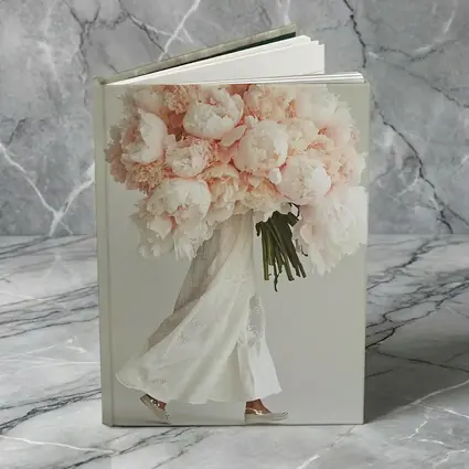 Pink Peony Bouquet Woman White Background