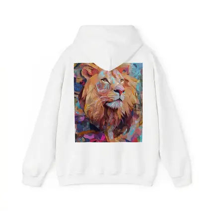 Colorful Collage Lion Art Abstract Background