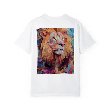 Colorful Collage Lion Art Abstract Background