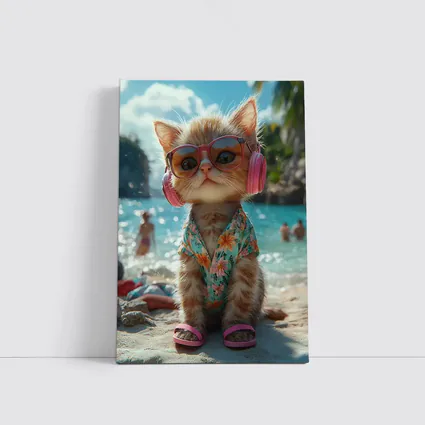 Cool Cat Beach Summer Tropical Vacation