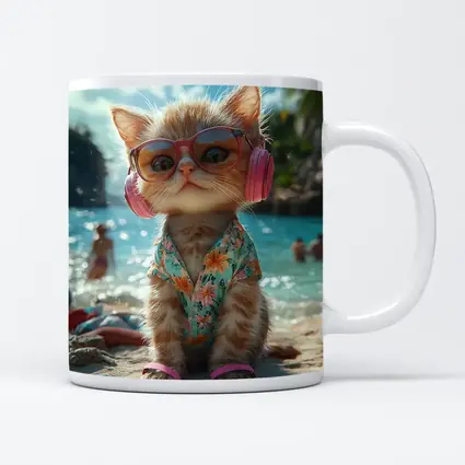 Cool Cat Beach Summer Tropical Vacation