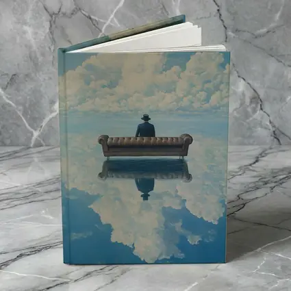 Man On Sofa Surreal Sky Reflection