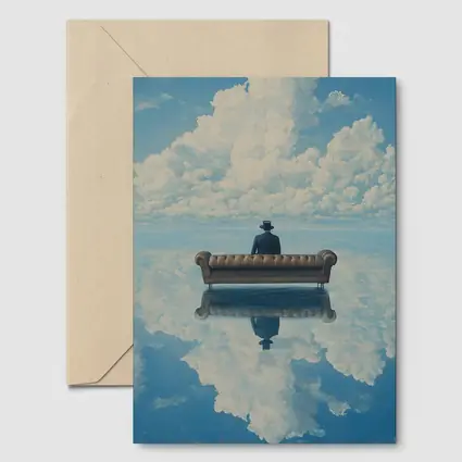 Man On Sofa Surreal Sky Reflection