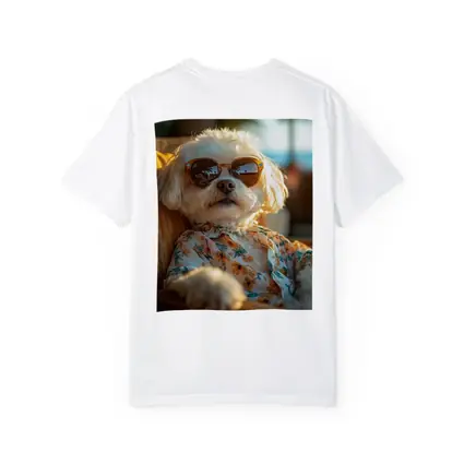 Shih Tzu Sunglasses Floral Shirt Beach Vibes