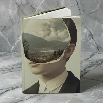 Surreal Portrait Figure Landscape Mountain Collage